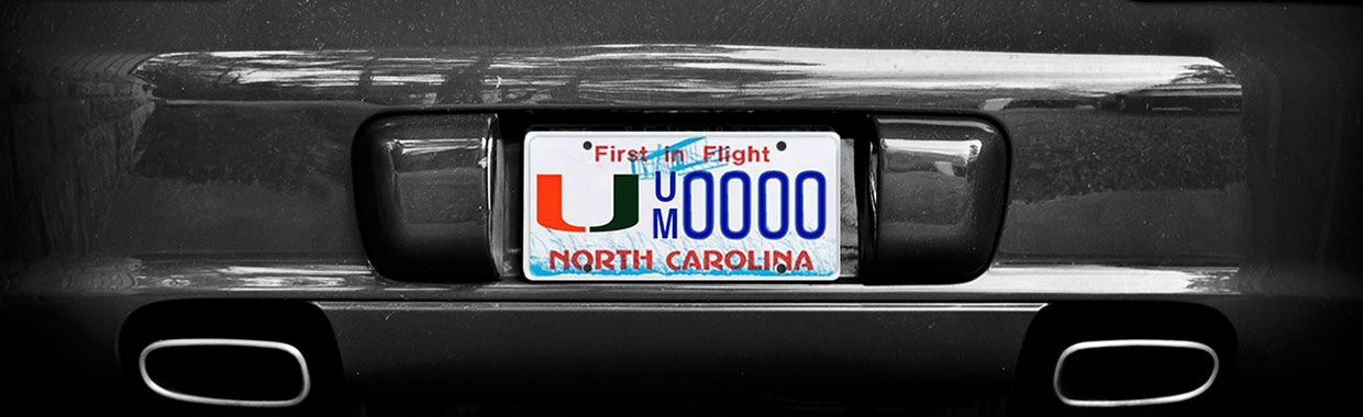 North Carolina License Plate