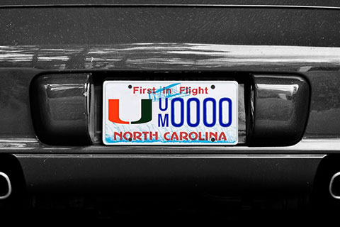 UM license plate