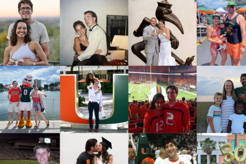 Collage of 'Canes Couples