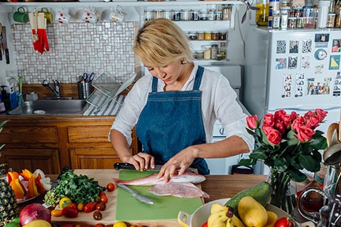 heather in the kitchen