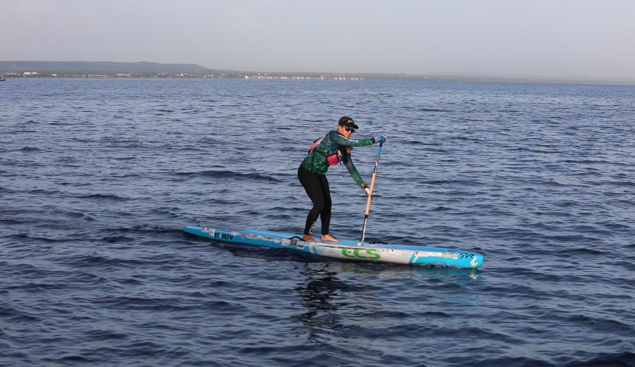 Victoria on a paddleboard