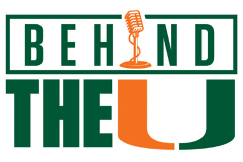 behind the u