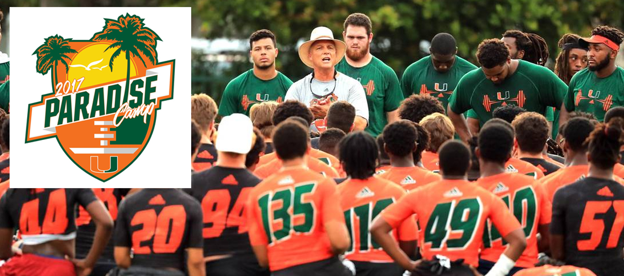 Coach Richt at Paradise camp